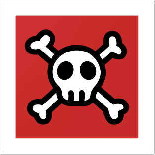 Simple Skull & Crossbones Posters and Art